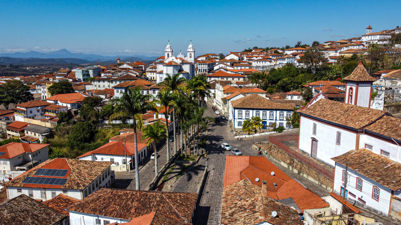 Vista do centro histórico de Diamantina, Patrimônio Mundial da Unesco desde 1999
