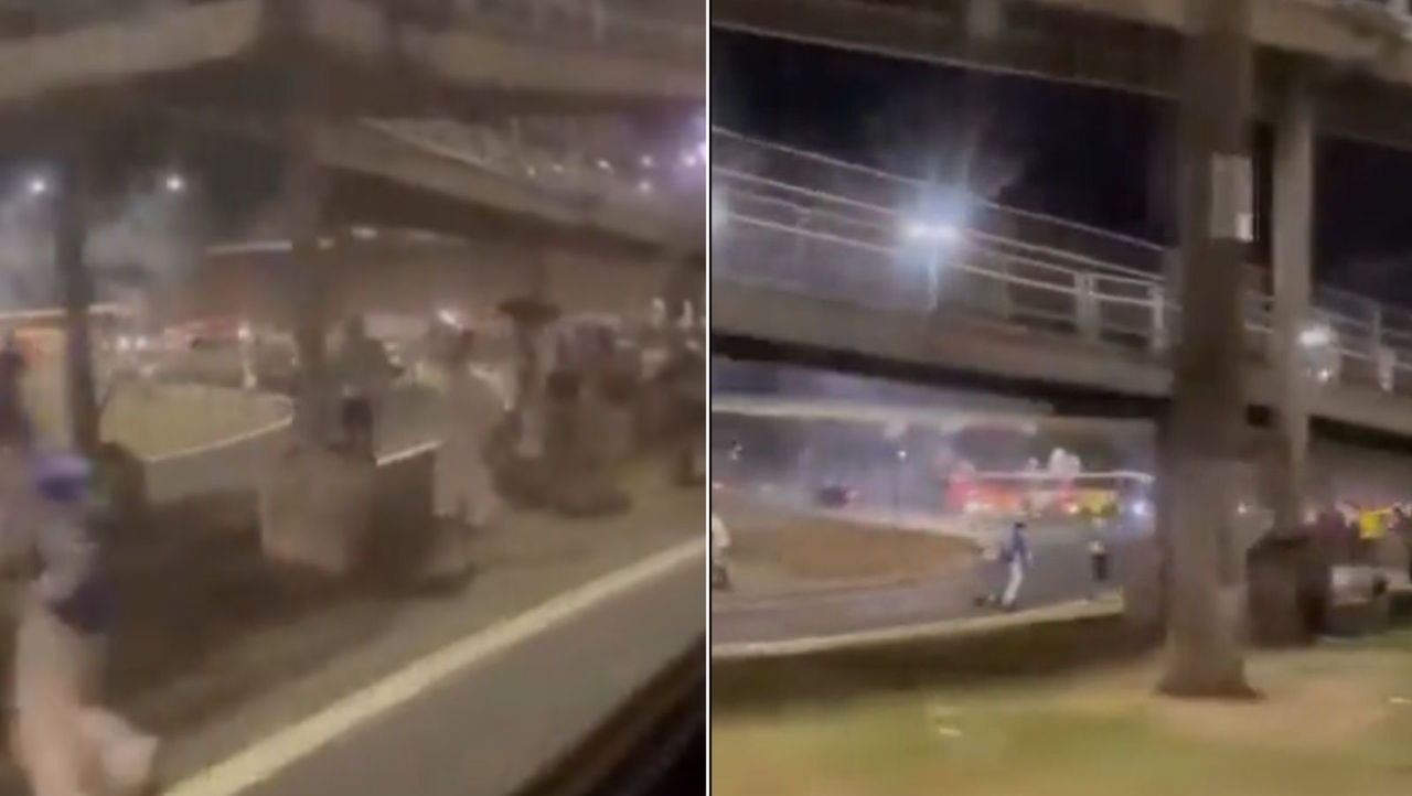 Membros de torcidas organizadas de Cruzeiro e Santos se enfrentaram no Anel Rodoviário