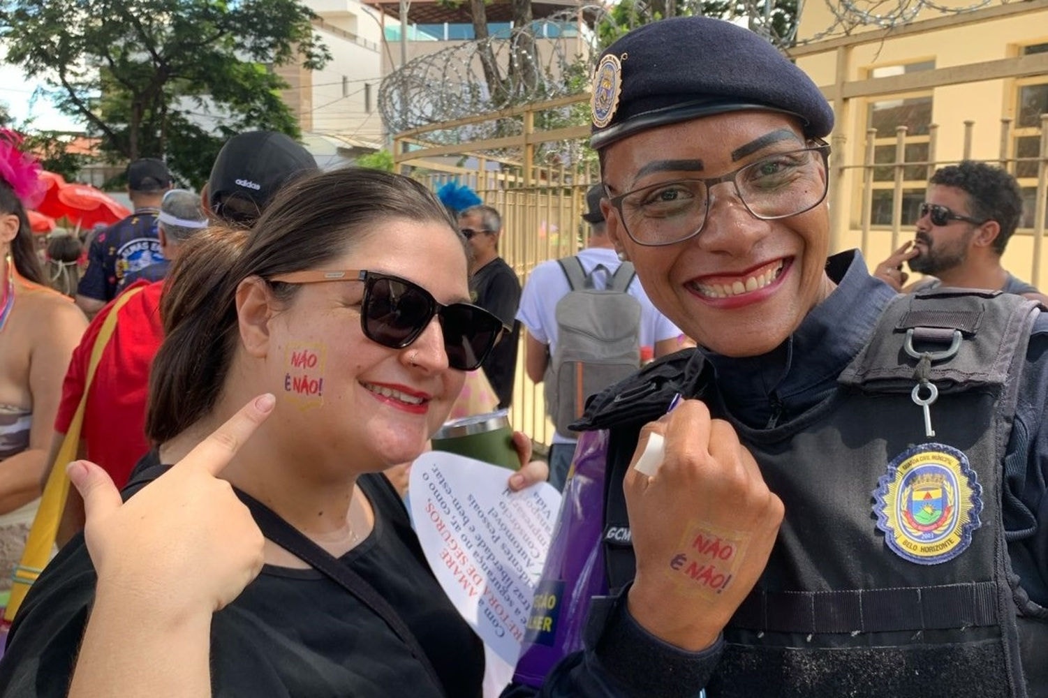 A subinspetora Aline Oliveira, coordenadora Grupamento de Proteção à Mulher Guardiã Maria da Penha, é uma das lideranças na campanha