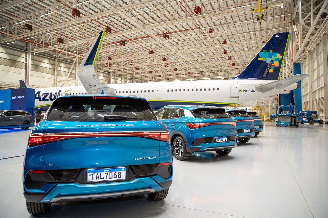 SUV elétrico BYD Yuan Plus foi o modelo escolhido pela Azul para utilizar no serviço exclusivo de Concierge