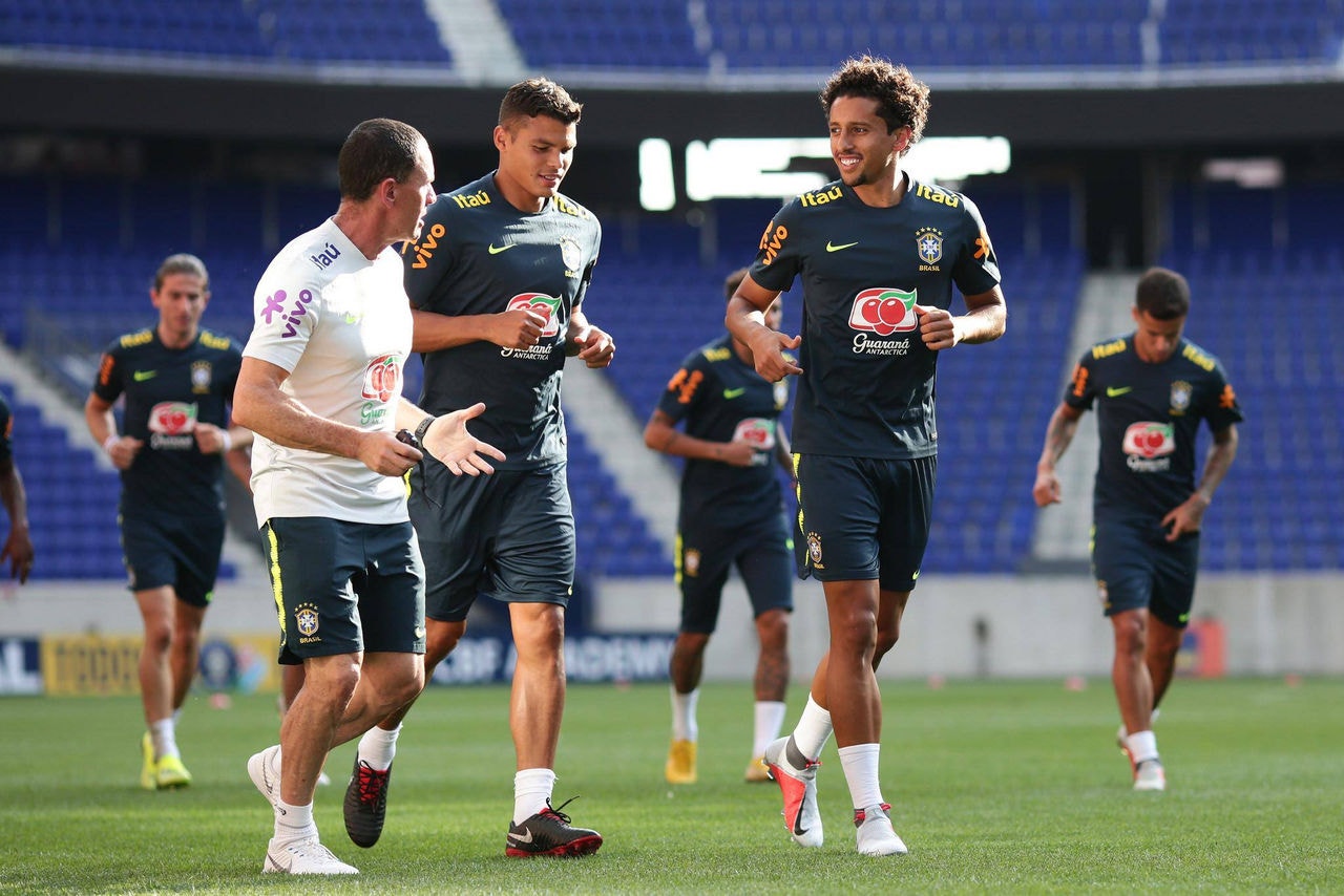 Marquinhos e Thiago Silva podem formar a dupla de zaga da seleção brasileira no primeiro amistoso, contra os Estados Unidos na sexta-feira (04)
