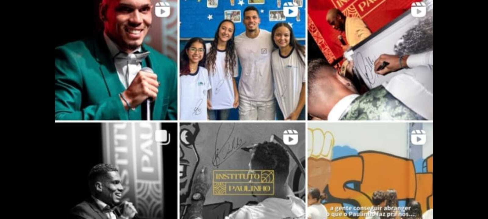 Imagens de ações desenvolvidas pelo Instituto Paulinho