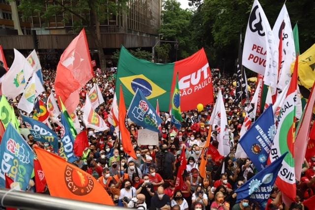 Protesto ontem na avenida Paulista, no centro de São Paulo