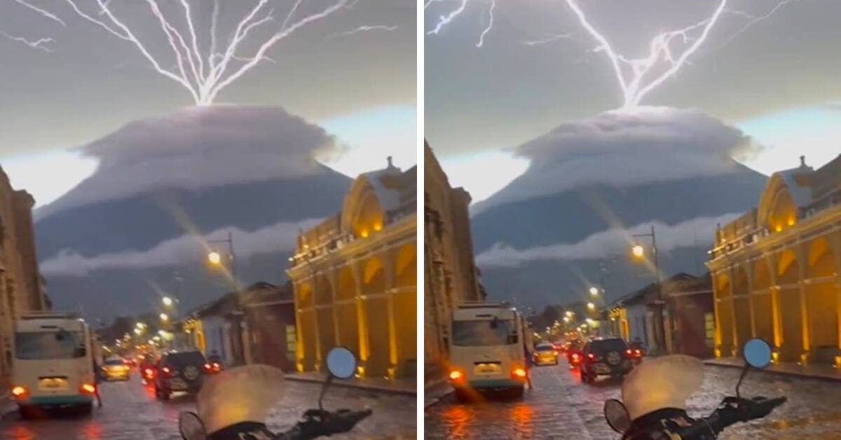 Raio Aranha em vulcão na Guatemala