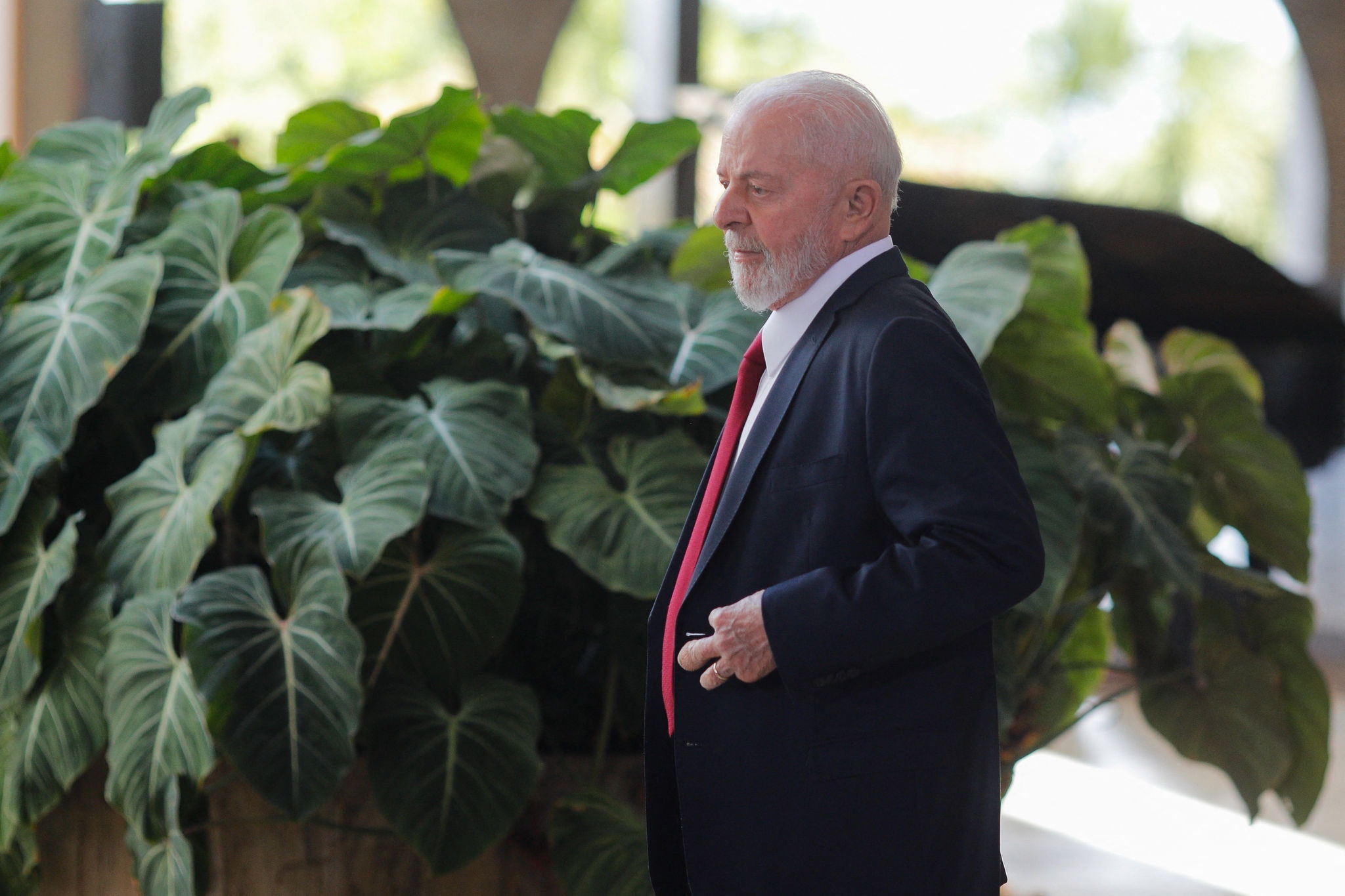 O presidente Luiz Inácio Lula da Silva (PT) durante agenda no Palácio do Itamaraty.