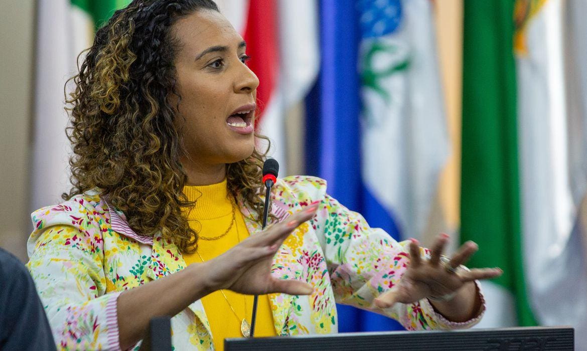 A ministra da Igualdade Racial, Anielle Franco