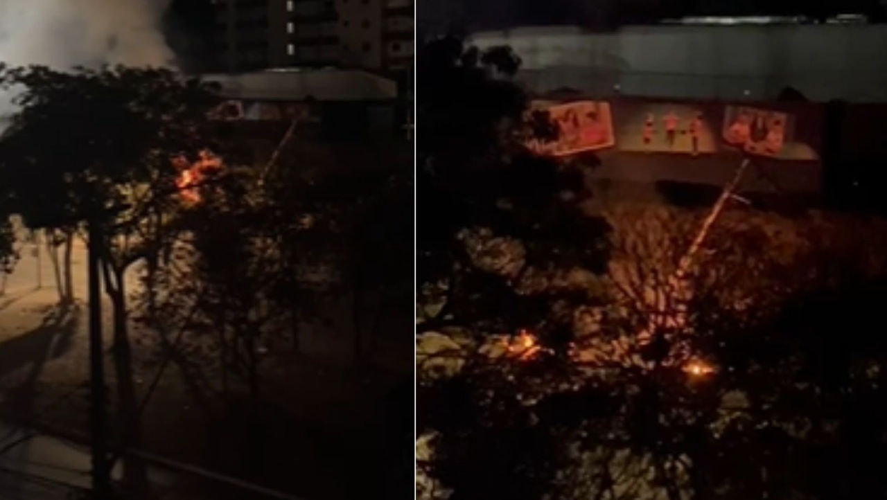 Incêndio teve início na madrugada deste domingo (3/8)