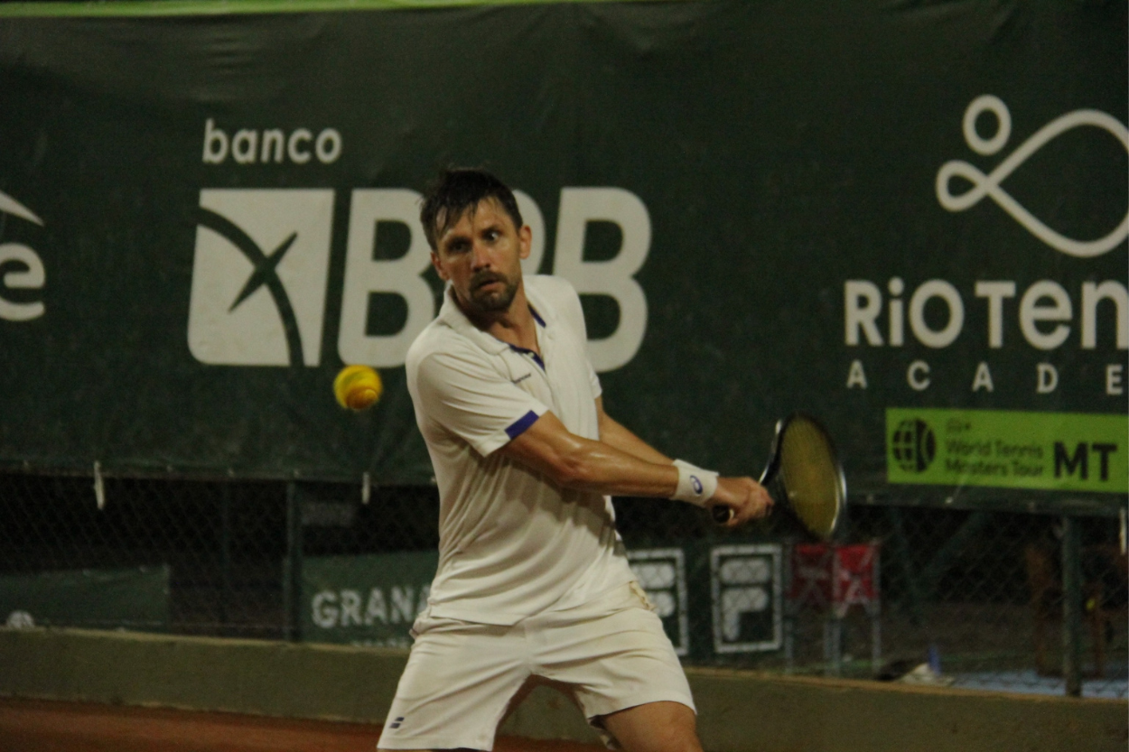 Paulo André em ação na Rio Tennis 
