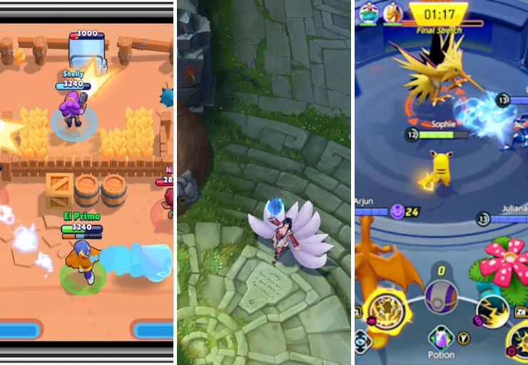 Brawl Stars, League of Legends e Pokémon Unite são alguns dos jogos MOBA mais populares