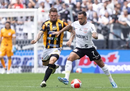 Lance do jogo entre Corinthians e Novorizontino pelo Campeonato Paulista 2024