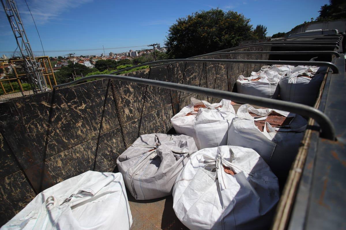 Carga apreendida pela Polícia