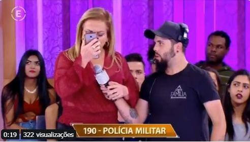 Apresentadora Cristina Rocha pediu exigiu que a polícia prendesse o suposto agressor de mulher