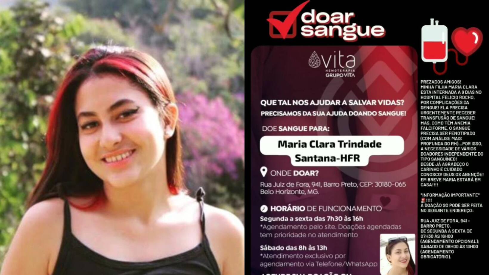 Adolescente tem anemia falciforme e sofre com uma série de complicações causadas pela dengue