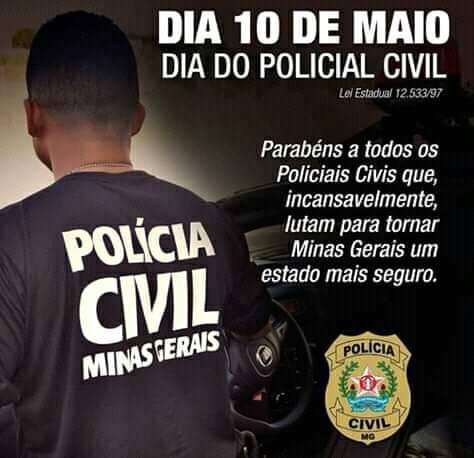 Post lembra o Dia do Policial Civil, comemorado em 10 de maio