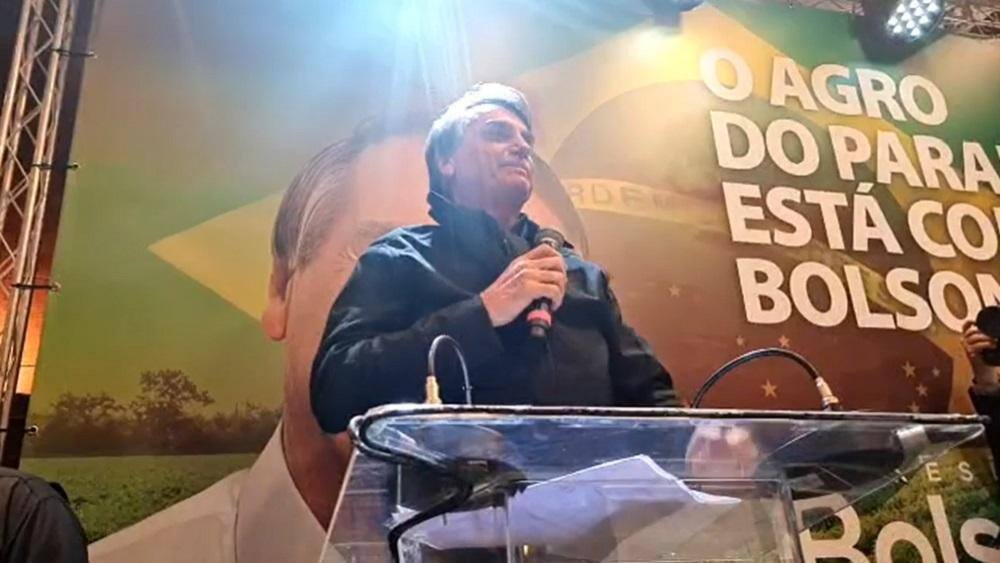 Presidente Jair Bolsonaro (PL), candidato à reeleição, em jantar com empresários do agronegócio nesta quarta-feira (31), em Curitiba (PR)