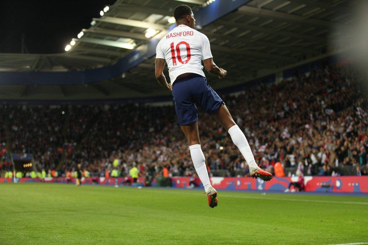 Rashford foi o autor do gol que deu a vitória à seleção inglesa