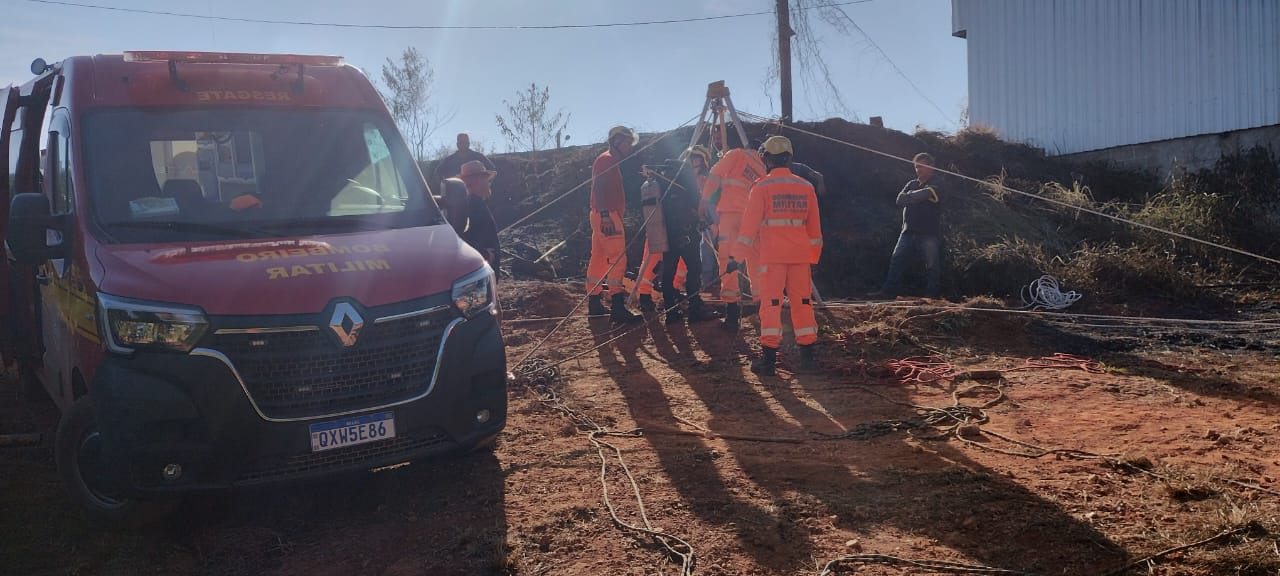 Cisterna fica em uma estrada de Larvas e tem 1,2m de diâmetro