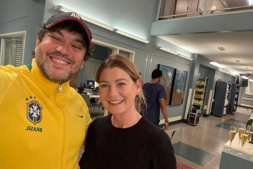 roteirista Beto Stkubs e atriz Ellen Pompeo