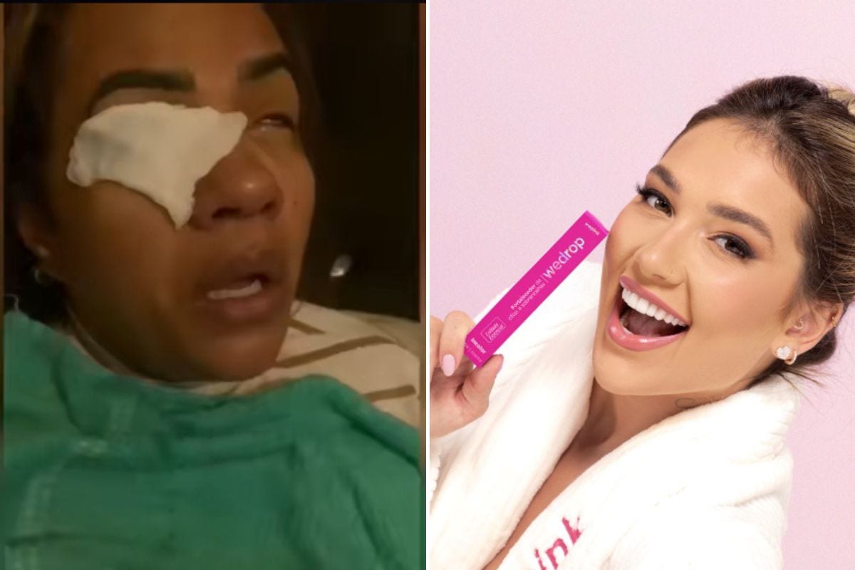 Consumidora afirma ter tido queimadura na córnea após usar produtos da We Pink, marca de Virginia Fonseca