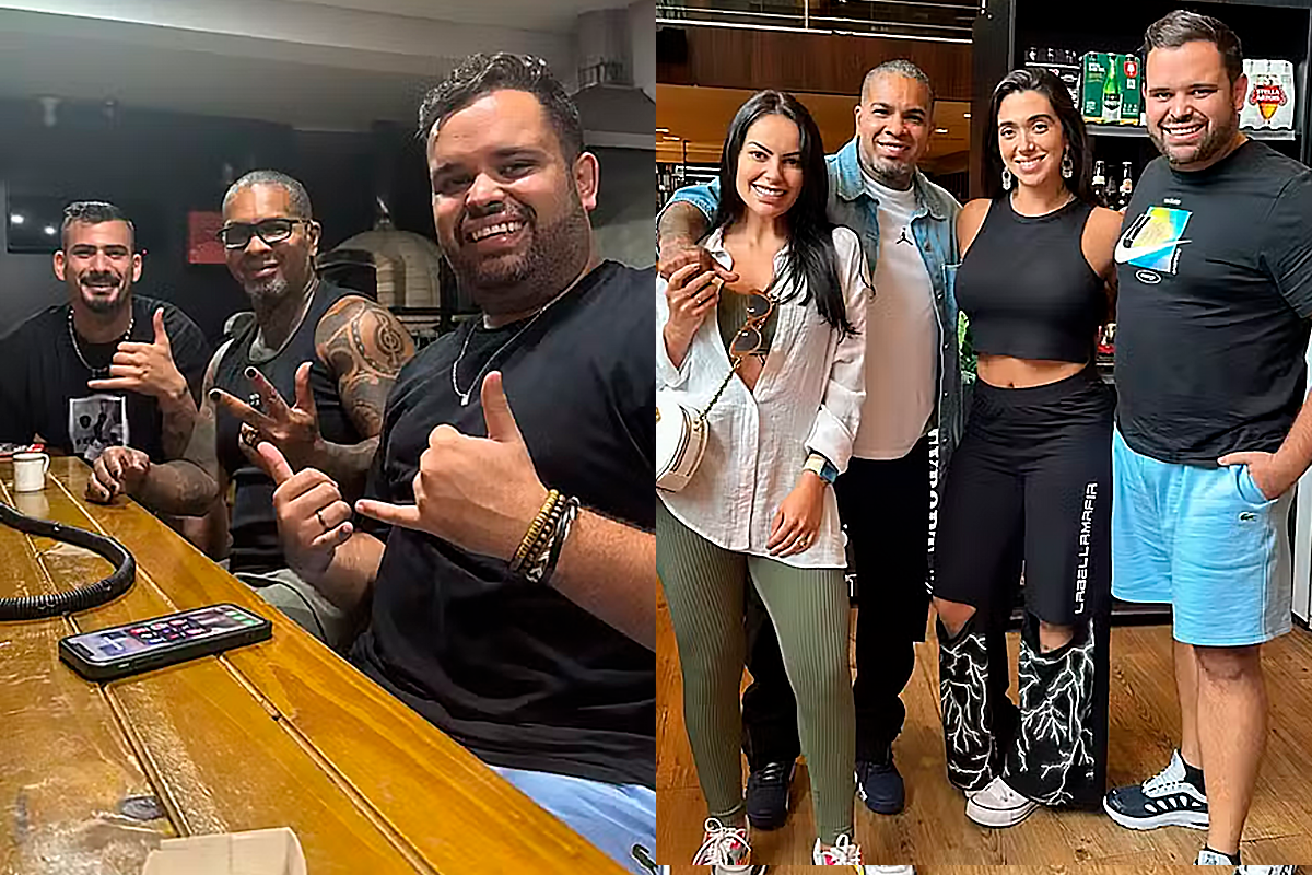 Rodriguinho e alguns ex-participantes do BBB 24