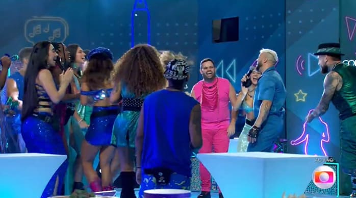 Belo fez uma participação especial na primeira festa do BBB 24