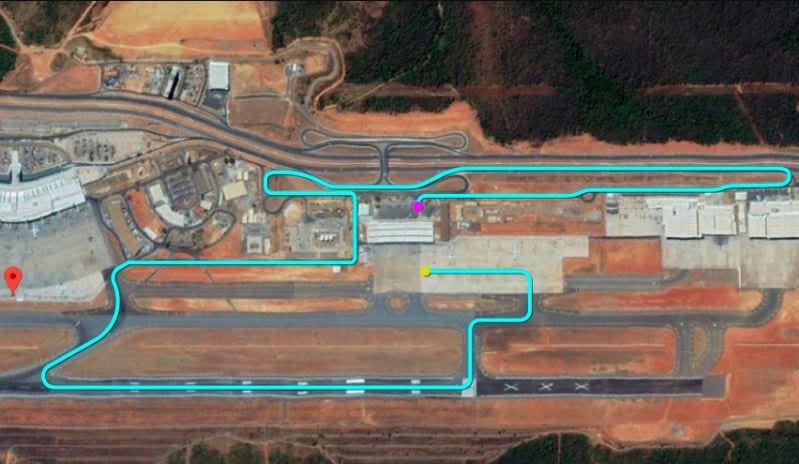 A corrida vai começar às 2h45 da manhã, quando não há pousos e decolagens