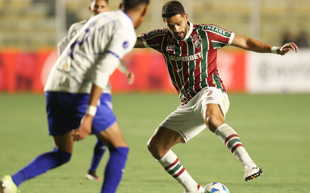 Renato Augusto em campo pelo Fluminense contra o GV San José, pela Sul-Americana (Foto: Marcelo Gonçalves/FFC)
