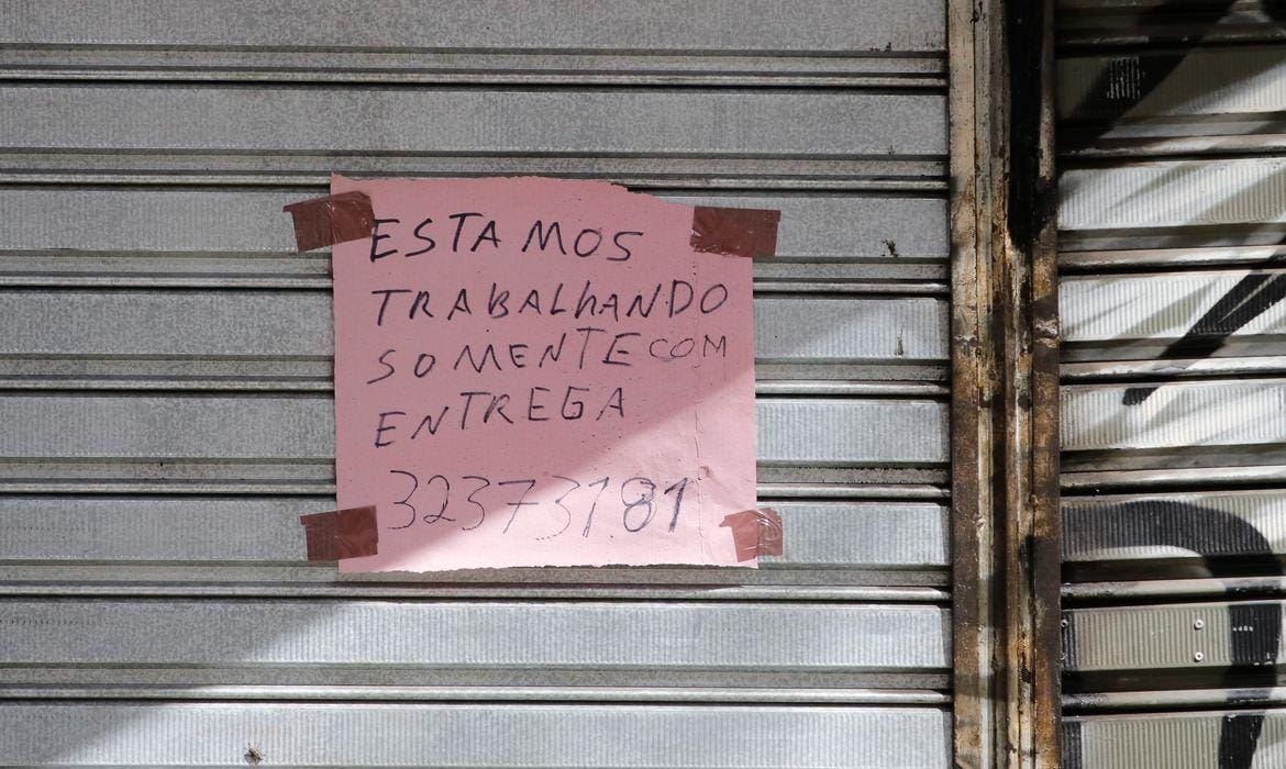 Comércio fechado no Rio de Janeiro por causa da pandemia do novo coronavírus