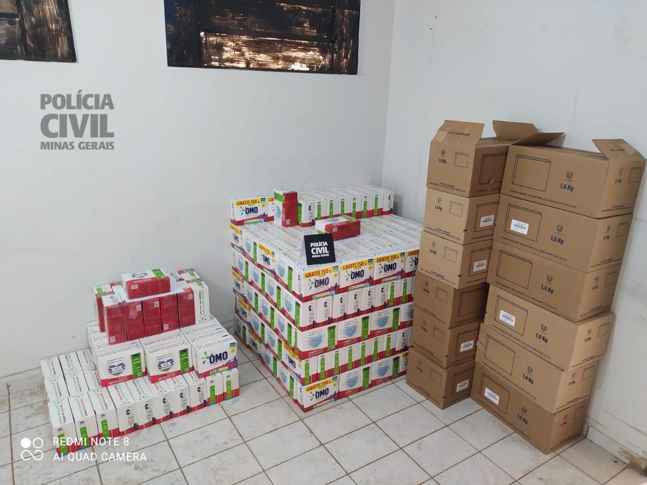sabão em pó OMO com indícios de falsificação