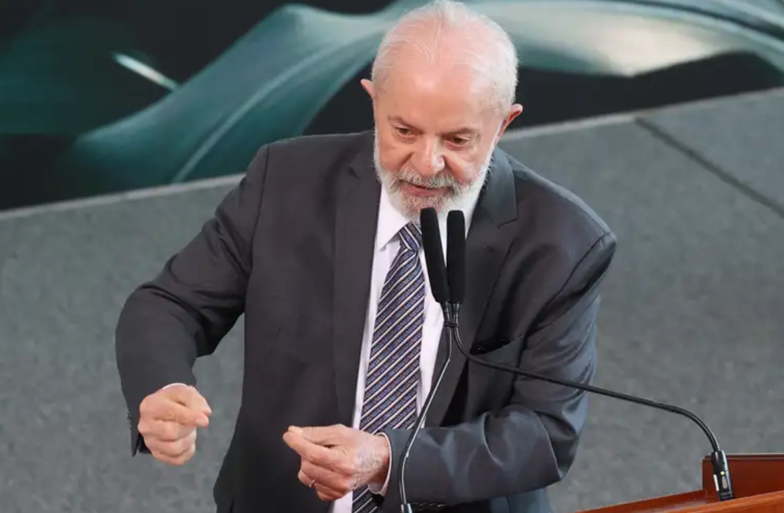 O presidente Luiz Inácio Lula da Silva (PT) durante evento no Palácio do Planalto, em Brasília