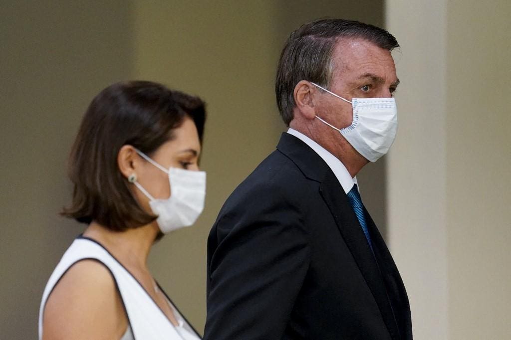 Presidente Jair Bolsonaro e a primeira-dama Michelle Bolsonaro