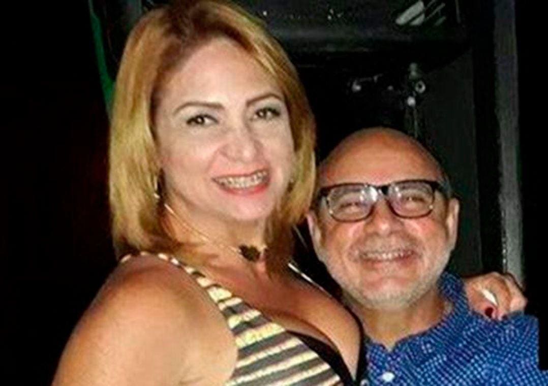 Márcia Oliveira e o marido Fabrício Queiroz, que foi preso no dia 18 de junho
