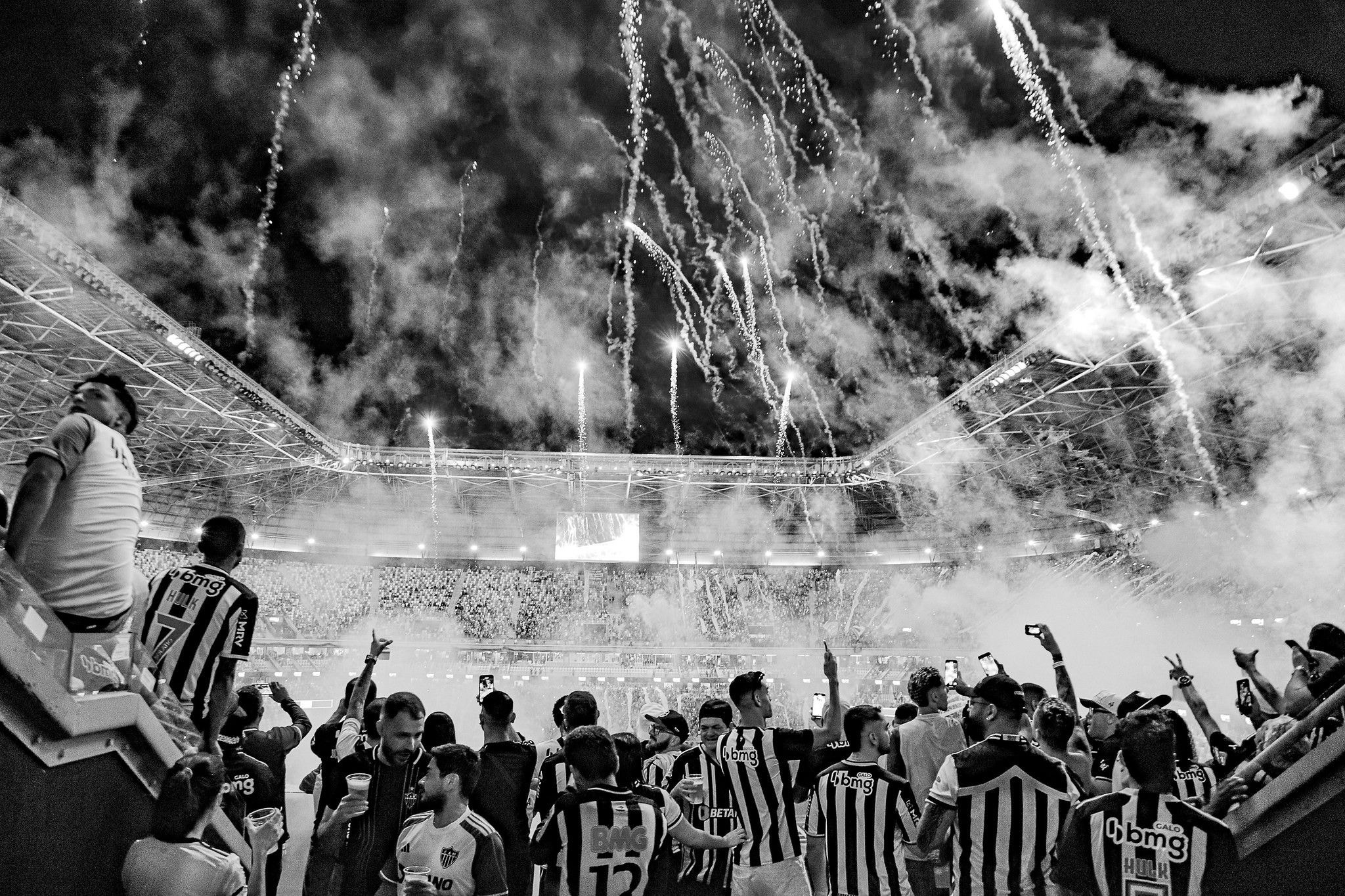 A torcida do Atlético fez uma grande festa no último jogo da equipe na Arena MRV