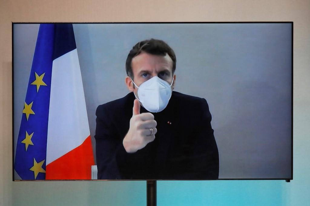 Macron em conferência virtual nesta quinta-feira, 17