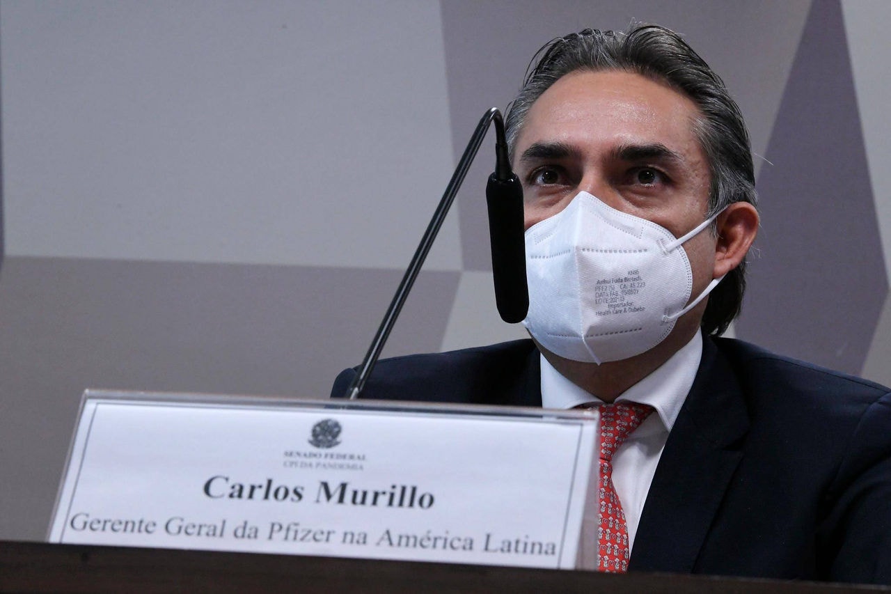 Carlos Murillo, gerente geral da Pfizer na América Latina, afirma na CPI da Covid que Brasil rejeitou oito ofertas de vacinas da farmacêutica