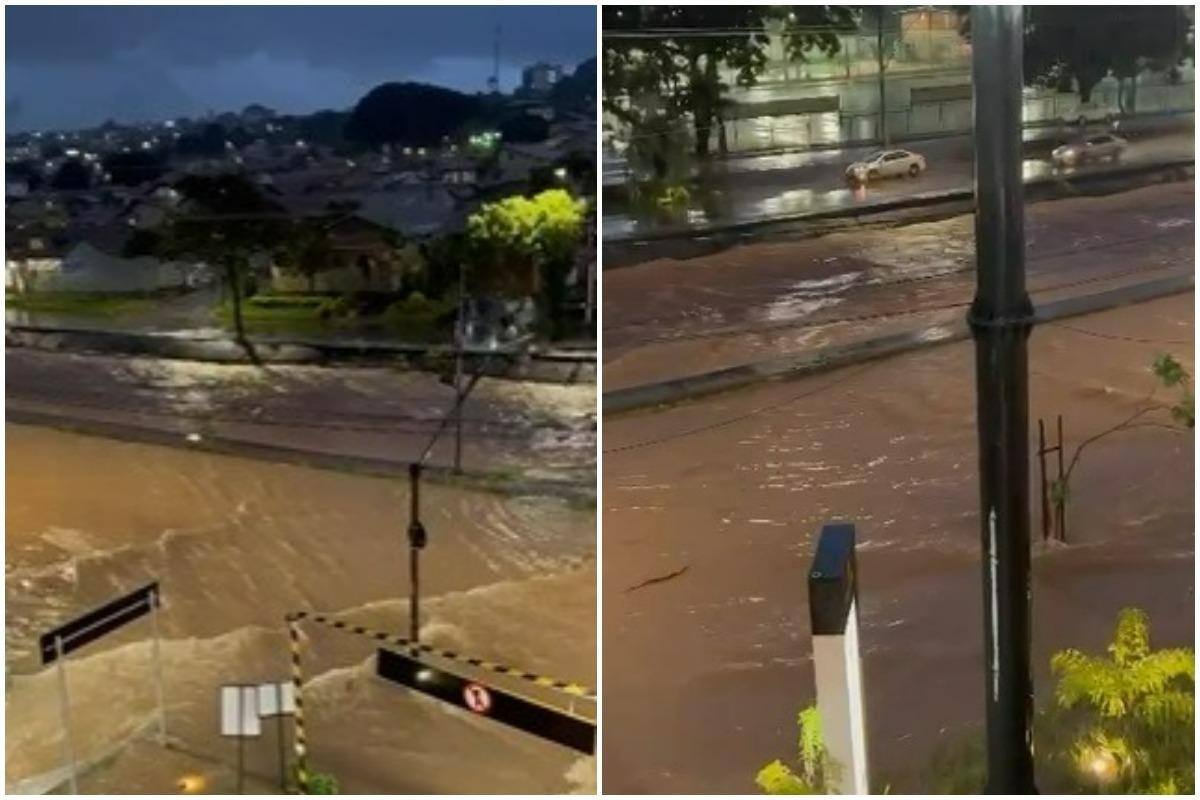 Chuva na avenida Heráclito Mourão de Miranda