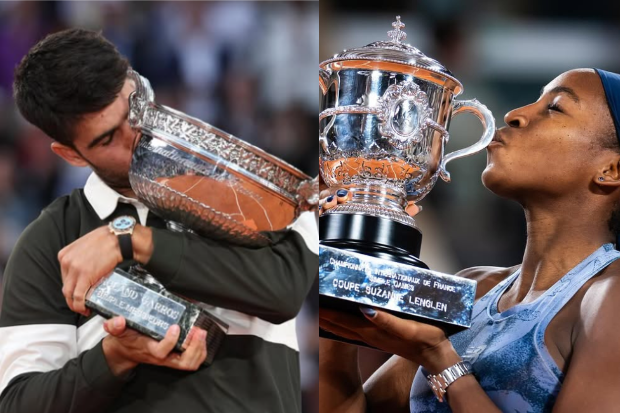 Carlos Alcaraz e Coco Gauff venceram em Roland Garros