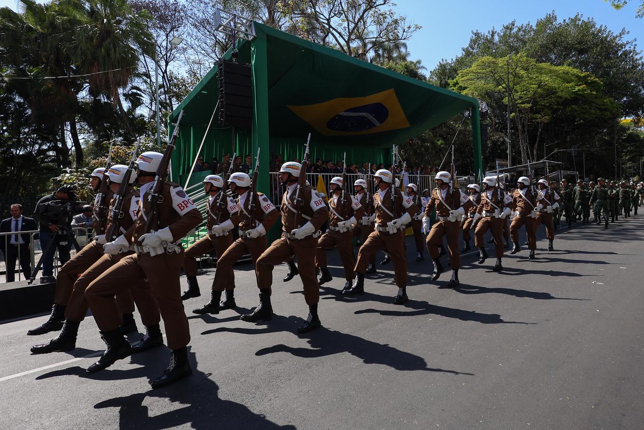 Desfile do Dia da Independência do Brasil teve a participação das diversas forças de segurança que atuam em Minas