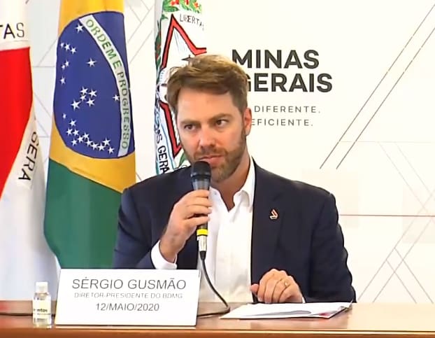 Diretor-presidente do BDMG, Sérgio Gusmão, em entrevista coletiva nesta terça-feira (12)
