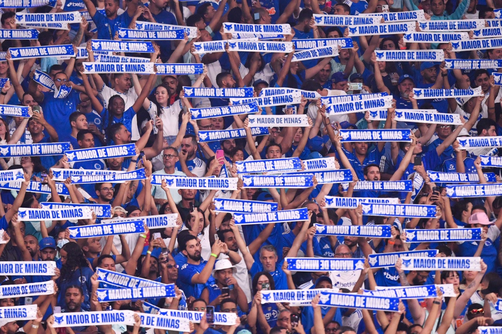 Domingo 07 de junho de 2025: Cruzeiro e Palmeiras se enfrentam no Mineirão, em partida válida pela 11ª rodada do Campeonato Brasileiro. Na foto torcida do Cruzeiro.
