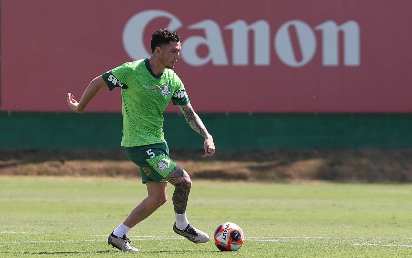 Aníbal Moreno, volante do Palmeiras (Foto: Cesar Greco/Palmeiras/by Canon)