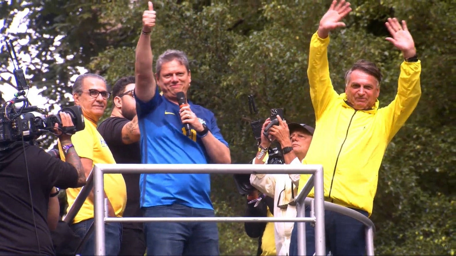 Governador de São Paulo, Tarcísio de Freitas, participou de evento no interior de São Paulo ao lado do ex-presidente Jair Bolsonaro