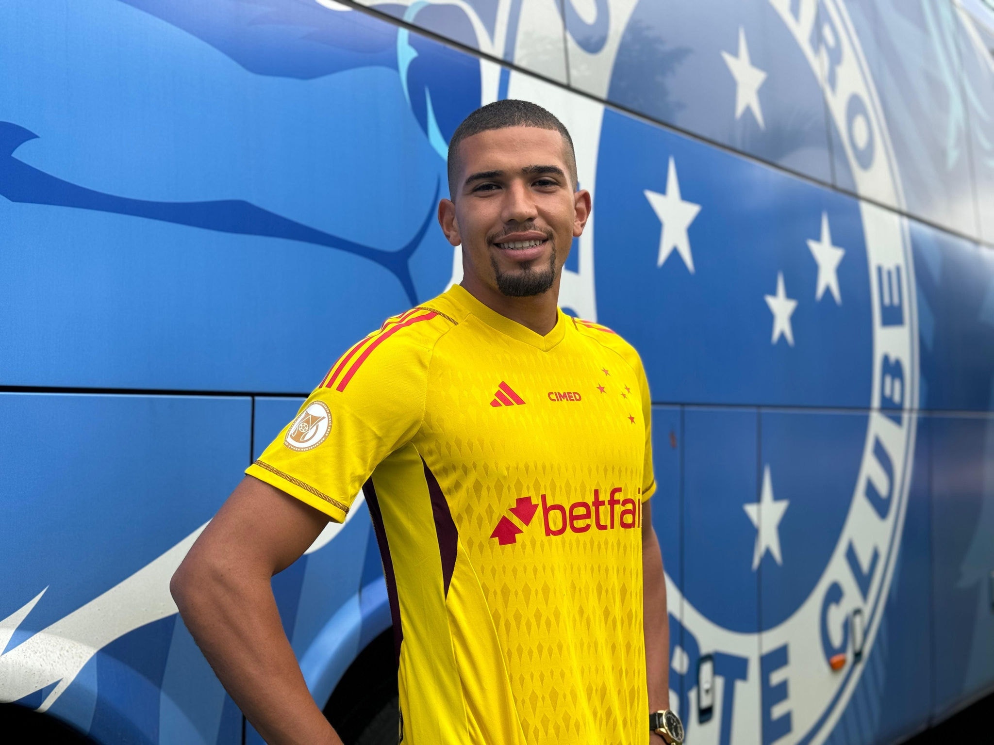 O goleiro Léo Aragão foi contratado pelo Cruzeiro em dezembro de 2023 junto ao Ituano (SP)