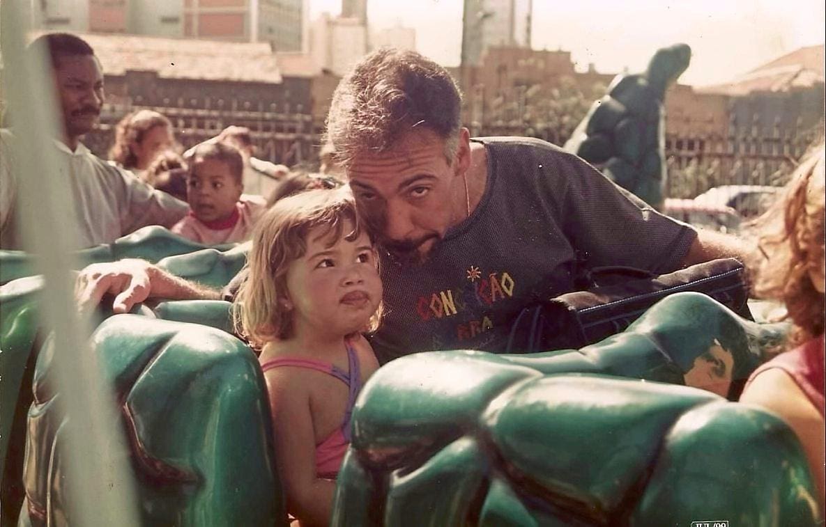 Mariana Cardoso e seu pai Jair Afonso Carvalho