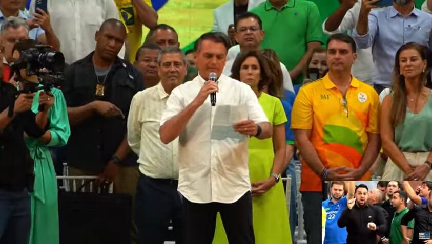 Bolsonaro discursa na convenção do PL