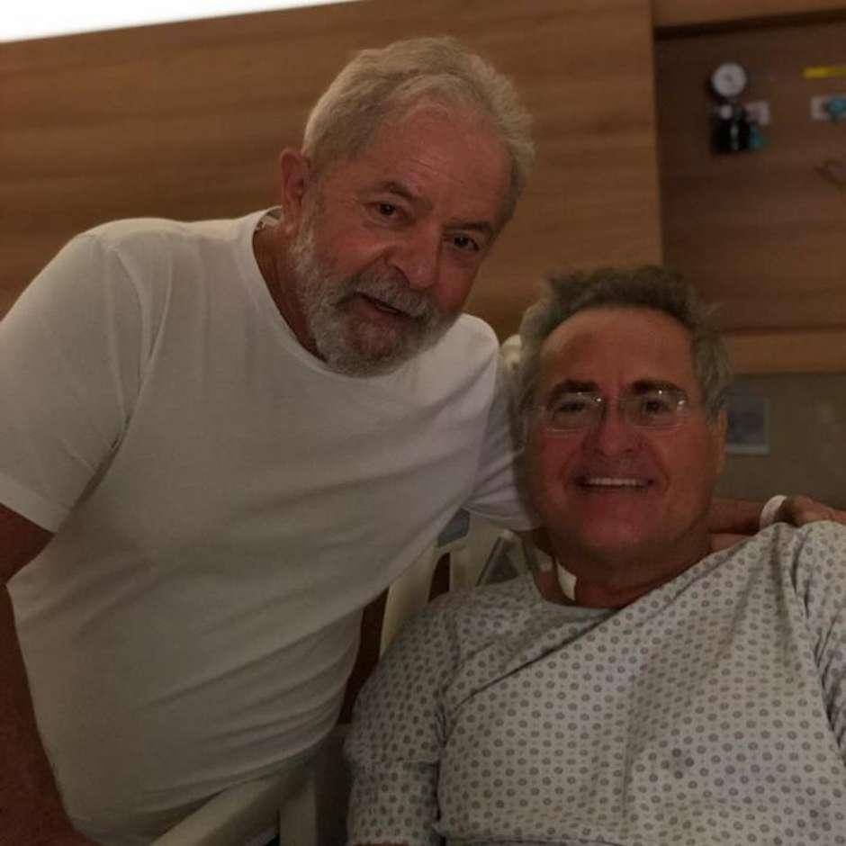 Lula visita Renan Calheiros em hospital em São Paulo