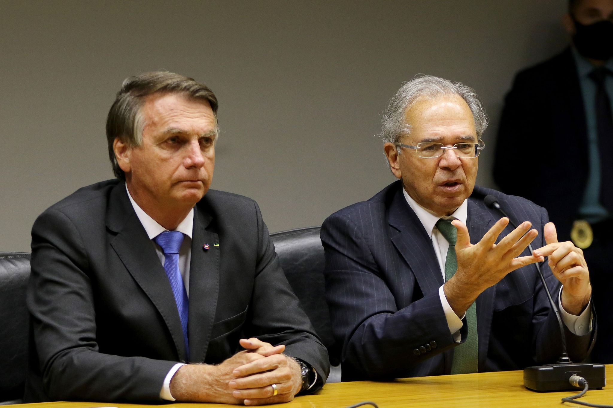 Presidente Jair Bolsonaro e ministro da Economia Paulo Guedes