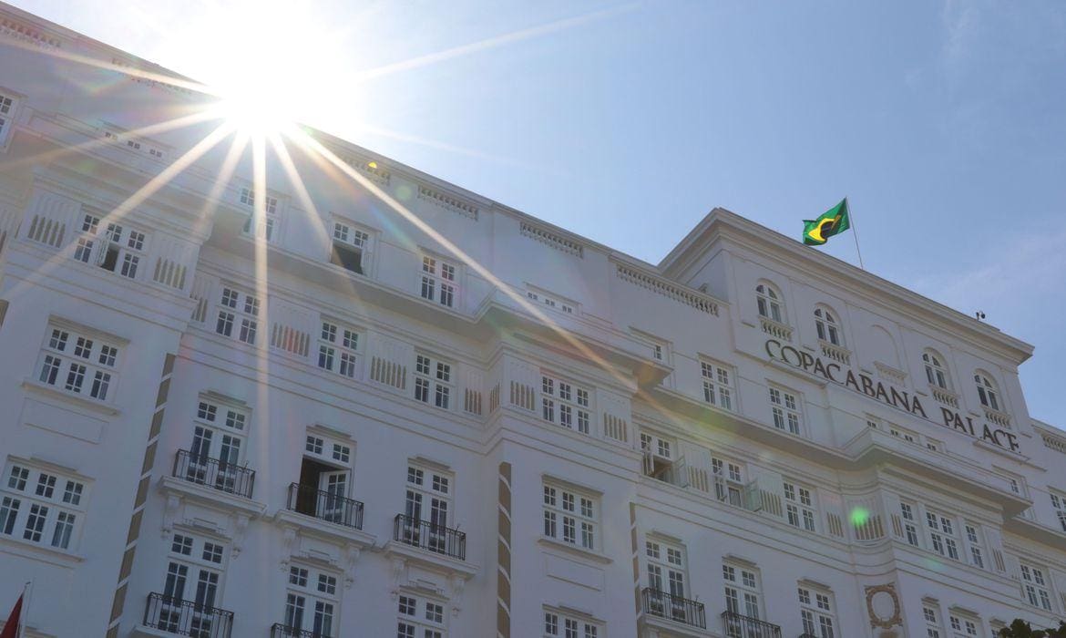 A fachada do Copacabana Palace