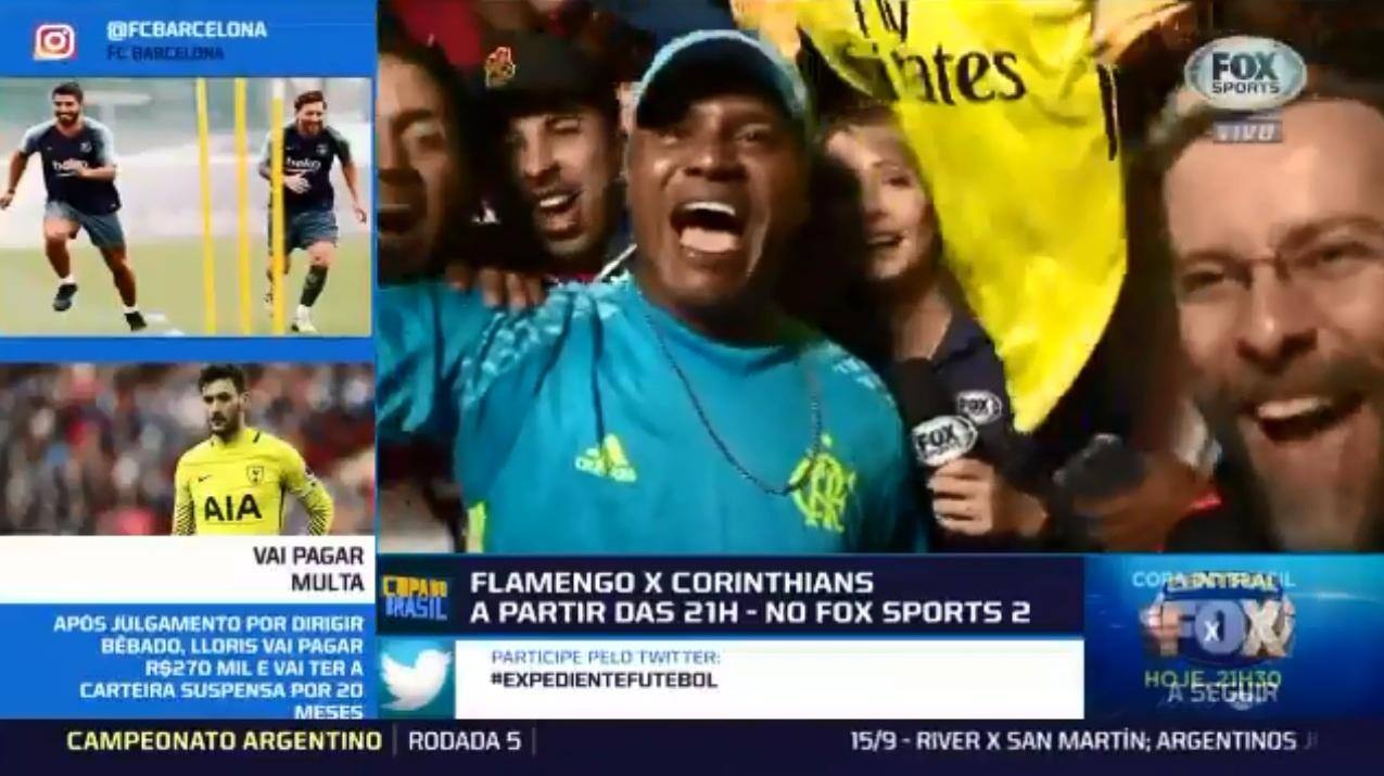 Repórter da Fox Sports foi "engolida" por torcedores ao vivo