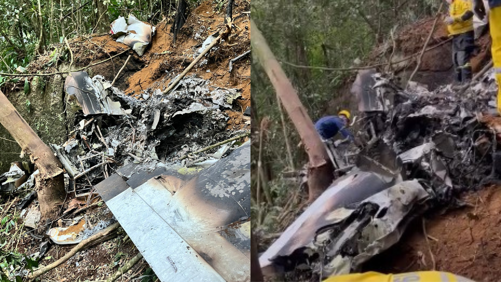 Aeronave ficou completamente destruída